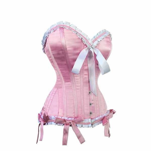 Absolute Cotton Candy Pink-White Corset